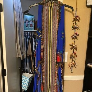 Western sleeveless long kimono/vest